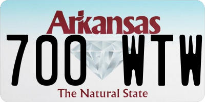 AR license plate 700WTW