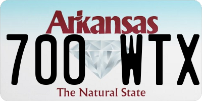 AR license plate 700WTX