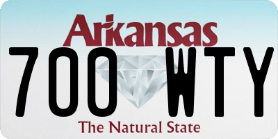 AR license plate 700WTY