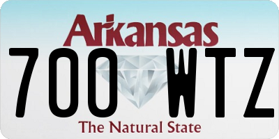 AR license plate 700WTZ