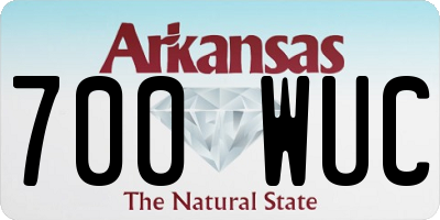 AR license plate 700WUC