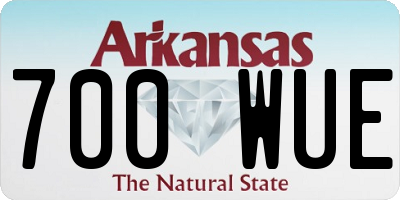 AR license plate 700WUE