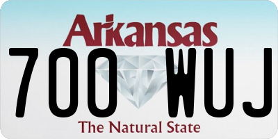 AR license plate 700WUJ