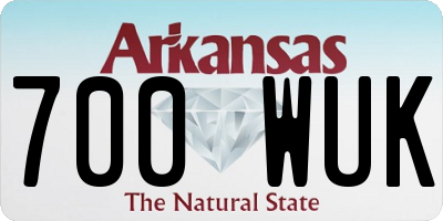 AR license plate 700WUK