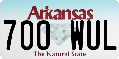 AR license plate 700WUL