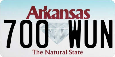 AR license plate 700WUN