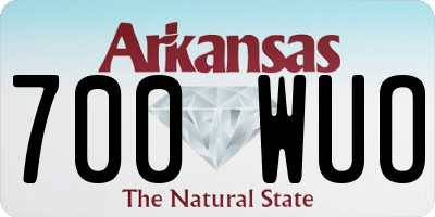 AR license plate 700WUO