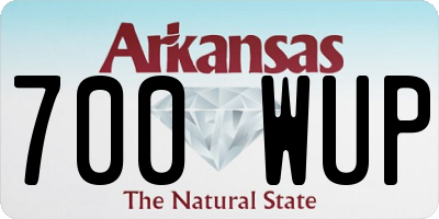 AR license plate 700WUP