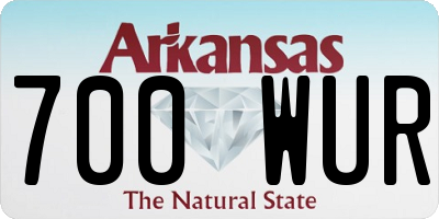 AR license plate 700WUR