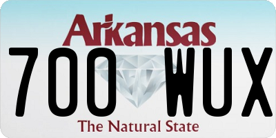 AR license plate 700WUX