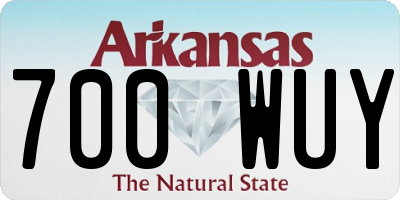 AR license plate 700WUY