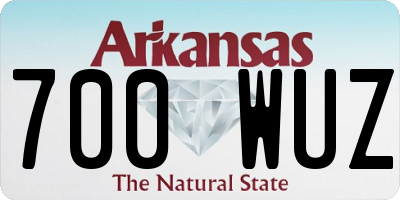 AR license plate 700WUZ