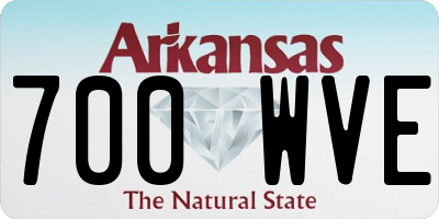 AR license plate 700WVE