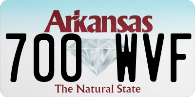 AR license plate 700WVF