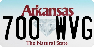 AR license plate 700WVG