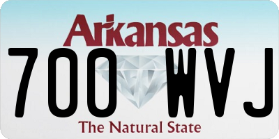 AR license plate 700WVJ