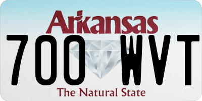 AR license plate 700WVT