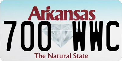 AR license plate 700WWC