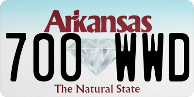 AR license plate 700WWD