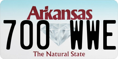 AR license plate 700WWE