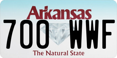 AR license plate 700WWF