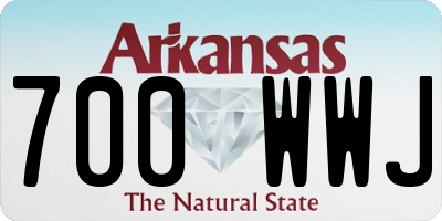 AR license plate 700WWJ