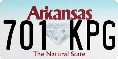 AR license plate 701KPG