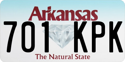 AR license plate 701KPK