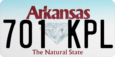 AR license plate 701KPL