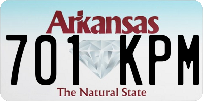 AR license plate 701KPM