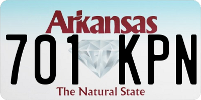 AR license plate 701KPN