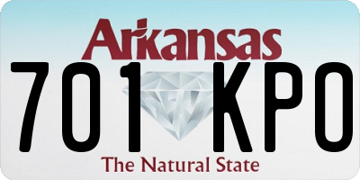 AR license plate 701KPO