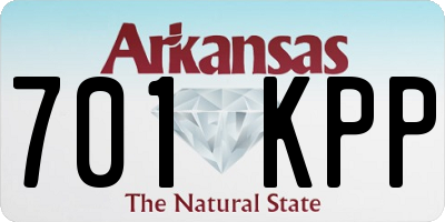 AR license plate 701KPP