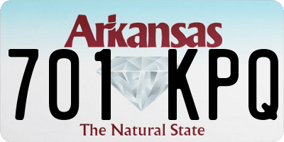 AR license plate 701KPQ