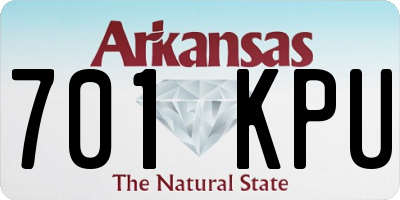 AR license plate 701KPU