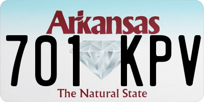 AR license plate 701KPV