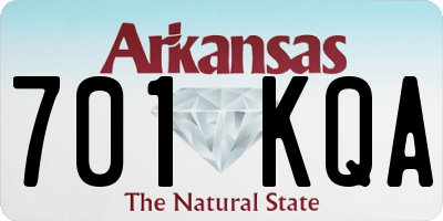 AR license plate 701KQA