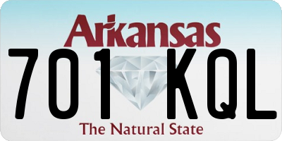 AR license plate 701KQL