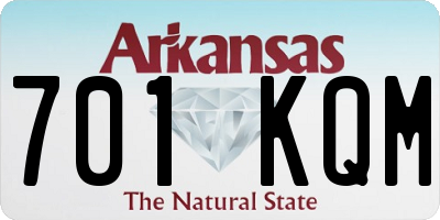 AR license plate 701KQM