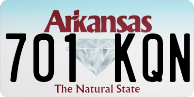 AR license plate 701KQN