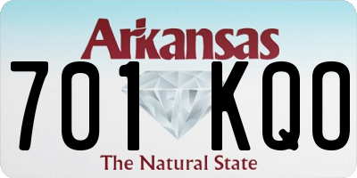 AR license plate 701KQO