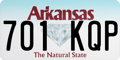 AR license plate 701KQP