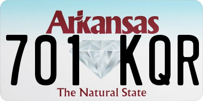 AR license plate 701KQR