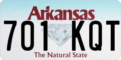 AR license plate 701KQT