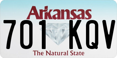 AR license plate 701KQV