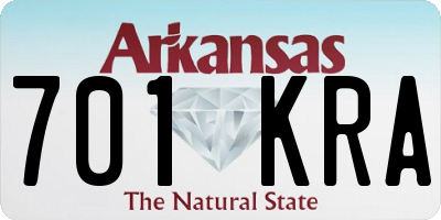 AR license plate 701KRA