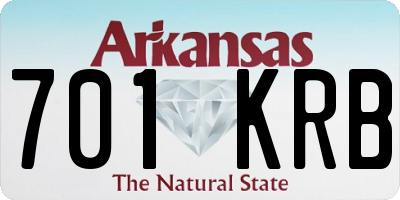 AR license plate 701KRB
