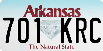 AR license plate 701KRC
