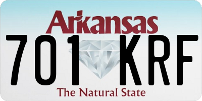 AR license plate 701KRF