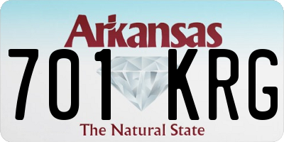 AR license plate 701KRG